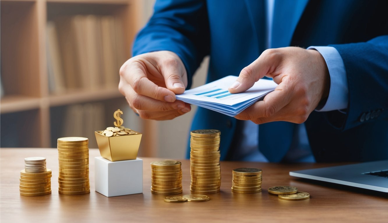 A person examining a selection of gold IRA custodian options from a free kit