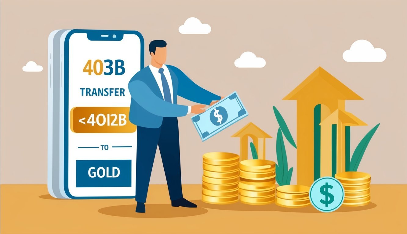 A person transferring money from a 403b account to a gold investment, with a focus on understanding fees and costs